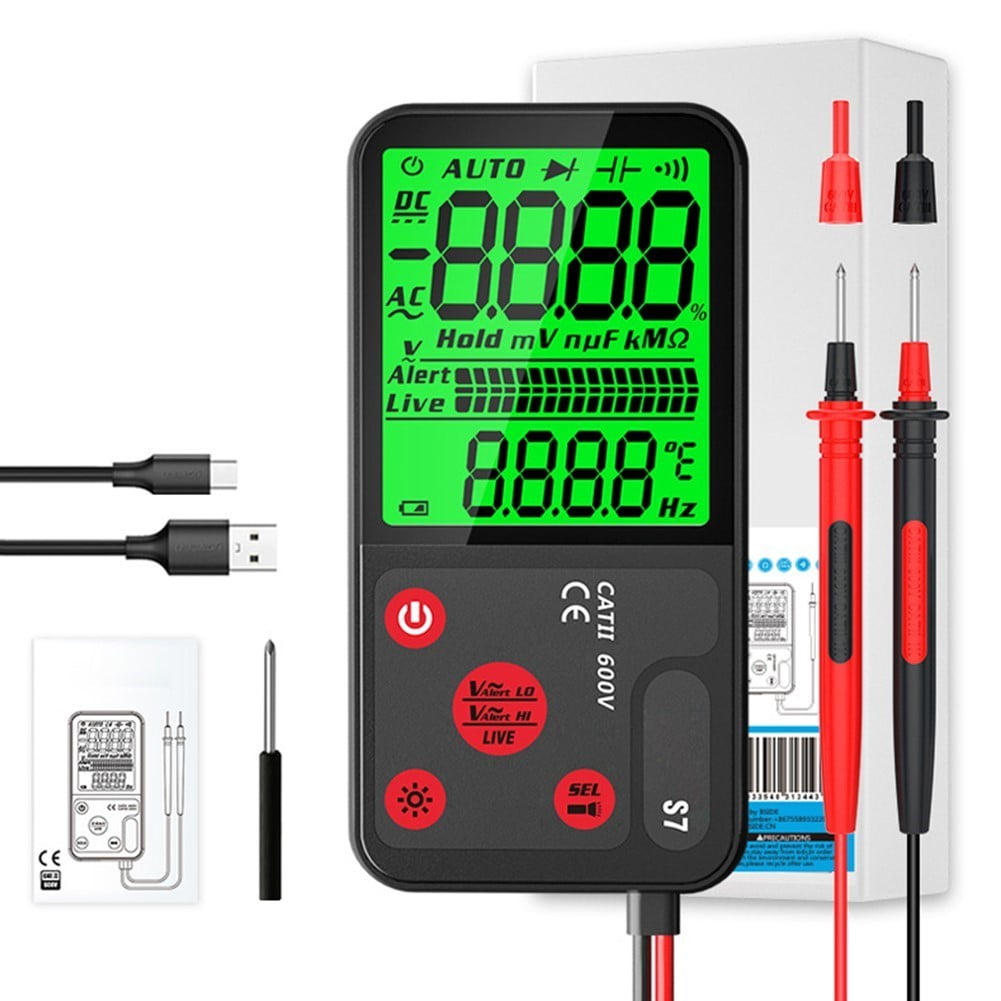 S7 Digital Multimeter DC AC Voltage Capacitance Ohm Diode Live Wire