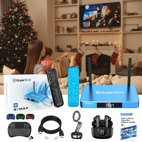 S7 Max Superbox TV Box 2026 Fully Loaded ,6K Ultra HD Super Box S7 Max for TV