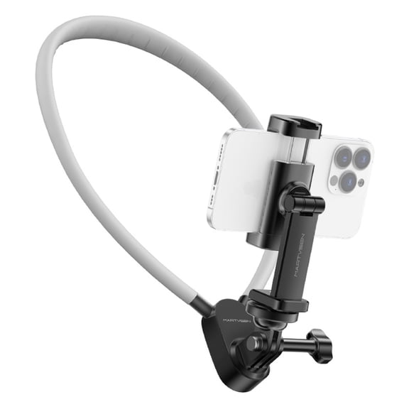 S7 PRO Camera Neck Holder Mount with Phone Clip POV Camera Necklace Mounting Replacement for GoPro Hero 12/11/10/9 iPhone 15/14/13/12 Vlog Accessories