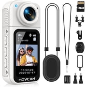 S70 2.7K HD Body Camera with Audio Recording, 180  Rotating Lens, WiFi App Control, Hands-Free Mini Camcorder for Work, Travel, Biking & Security 128GB, White