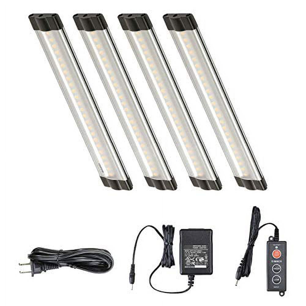 S7471 6 Inch Cool White Dimmable LED Under Lighting 4 Panel Kit, 24VDC, Dimmer Switch