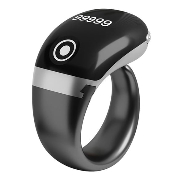 S7pro Electronic Finger Counter with OLED Display 0-99999 Ring Counter Type C Bluetooth APP Control Grey