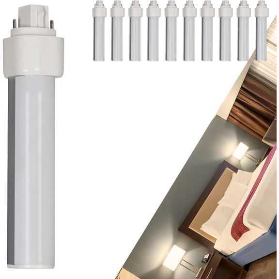 Satco S8531 LED PL Light Bulbs 9W 3000K 950 Lumen G24d 2 Pin Base Type B Ballast Bypass (10 Pack)