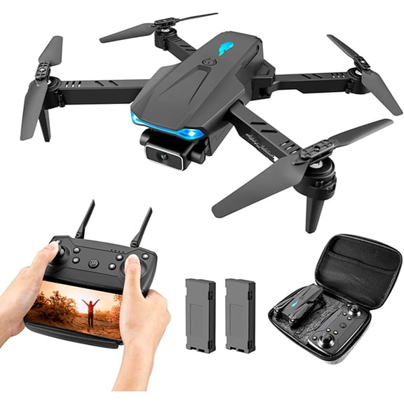 S89 UAV HD 4K aerial photography remote control four axis aircraft dual WIFI boy folding model airplane toy2 cameras 2 batterie