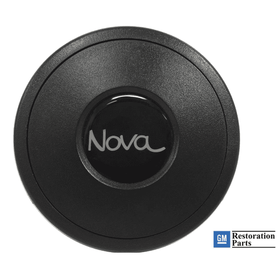 S9 Series Black Horn Button With 1966-1972 Chevy II Nova Emblem