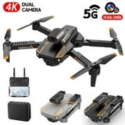 S91 Foldable FPV Drone with 1080P WiFi Camera for Adult Beginners and Kid,Waypoints,3D Flip,Auto Hover, Gravity Sensor, Gesture Control,Headless Mode,3Modular Batteries and Carrying Case-Black