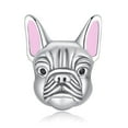 thumbnail image 1 of S925 Bulldog Head Bead Animal Charm for Women Bracelet Necklace, 1 of 4