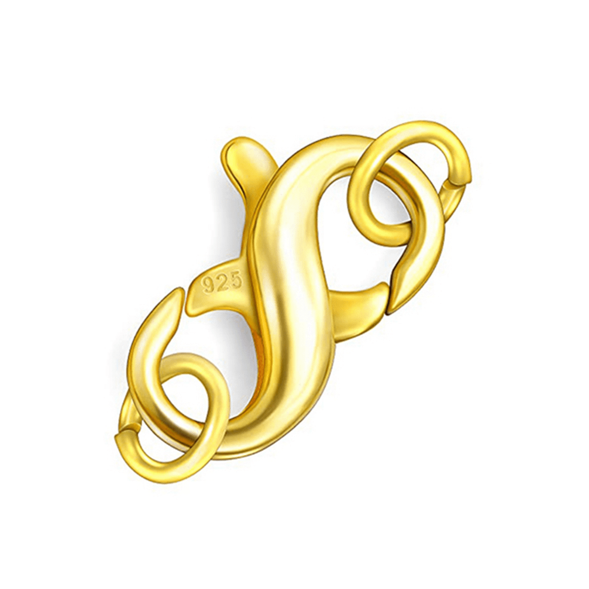 S925 Double Opening Lobster Clasp Gold