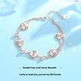 thumbnail image 1 of S925 Silver Double-layer Clover Bracelet, 1 of 2