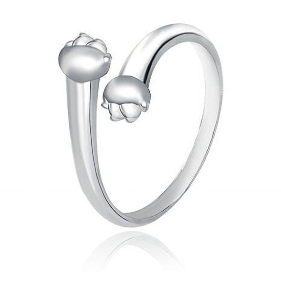 S925 Silver Hug Rings, Adjustable Couple Rings with Zircon Inlay, Simple and Elegant Design for Women and Men, Cat and Stars Decor