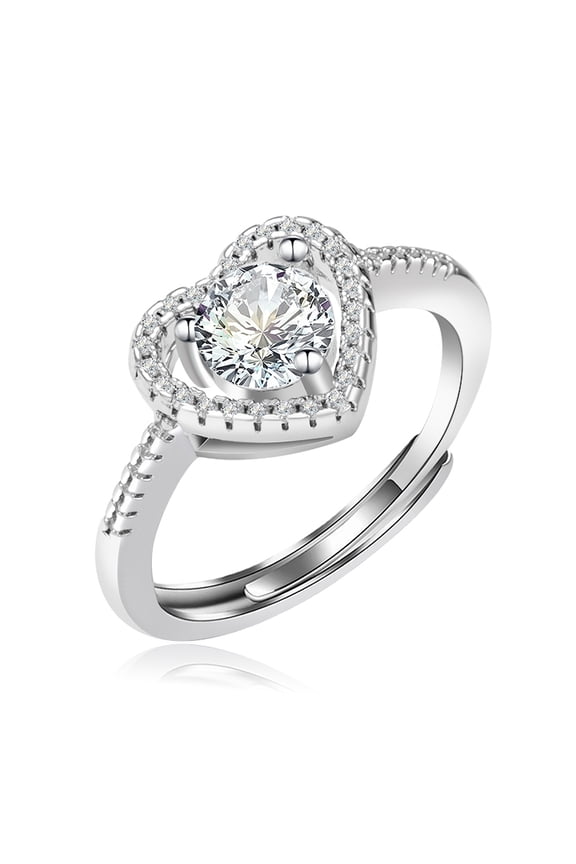 S925 Silver Women's Heart-shaped Ring - Anniversary - Gift - Heart Design