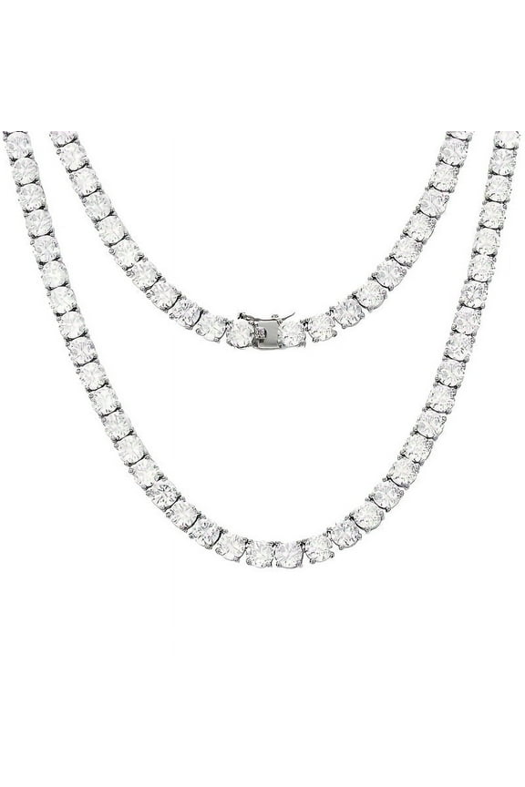 S925 Sterling Silver with 0.3CT Moissanite Tennis Necklace Co-ed Necklace | Gifts for Him | Gifts for Her | Birthday | Wedding Gifts | Anniversary Gifts | Engagement Gifts | Graduation Gifts