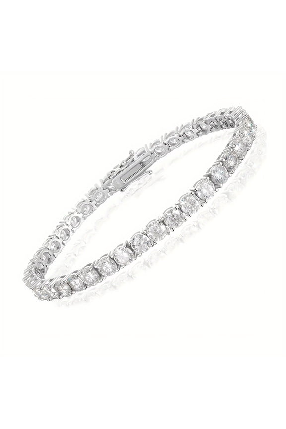 S925 Sterling Silver with 3-6.5mm Moissanite Tennis Bracelet, Men's and Women's | Gemstone Jewelry | Gifts for Him | Gifts for Her | Birthday | Wedding | Anniversary | Engagement