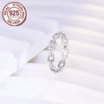 thumbnail image 1 of S925 Sterling Silver 925 CZ Women Cuban Link Tennis Wedding Engagement Ring, 1 of 9