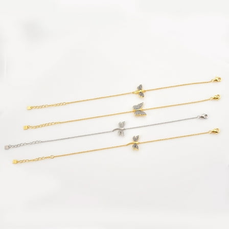 S925 Sterling Silver Bee Butterfly Bracelet