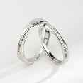 thumbnail image 1 of Sterling Silver Couple Rings Korean Letters Numbers Text Design Electroplating Promise Rings Anniversary Online, 1 of 5