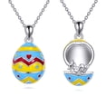 thumbnail image 1 of S925 Sterling Silver Dragon Necklace Sterling Silver Dragon Egg Jewelry Halloween Gifts for Women (silver), 1 of 4