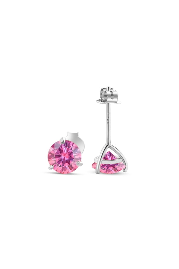 S925 Sterling Silver Earrings Year Earrings Women's Classic Three-Claw 1 Carat Earrings Moissanite Earrings