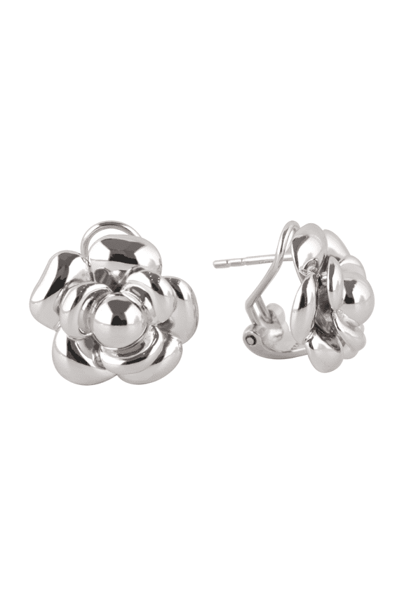 S925 Sterling Silver Floral Stud Earrings,Delicate Multi-Petal Blossom Design,Polished Minimalist Flower Earrings for Women, Everyday Elegant Jewelry