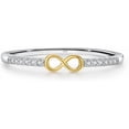 thumbnail image 1 of S925 Sterling Silver Infinity & Heart Pavé Ring for Women – Minimalist Twist Design, Everyday Stackable CZ Band, Casual Chic Jewelry, 1 of 6