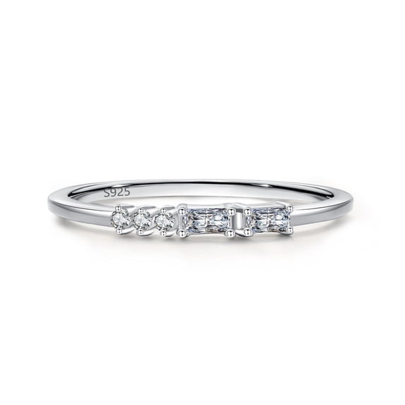 Womens S925 Sterling Silver Ring With Micro Set Diamonds Gold Plated Inlaid Gemstones For Her Anniversary Band