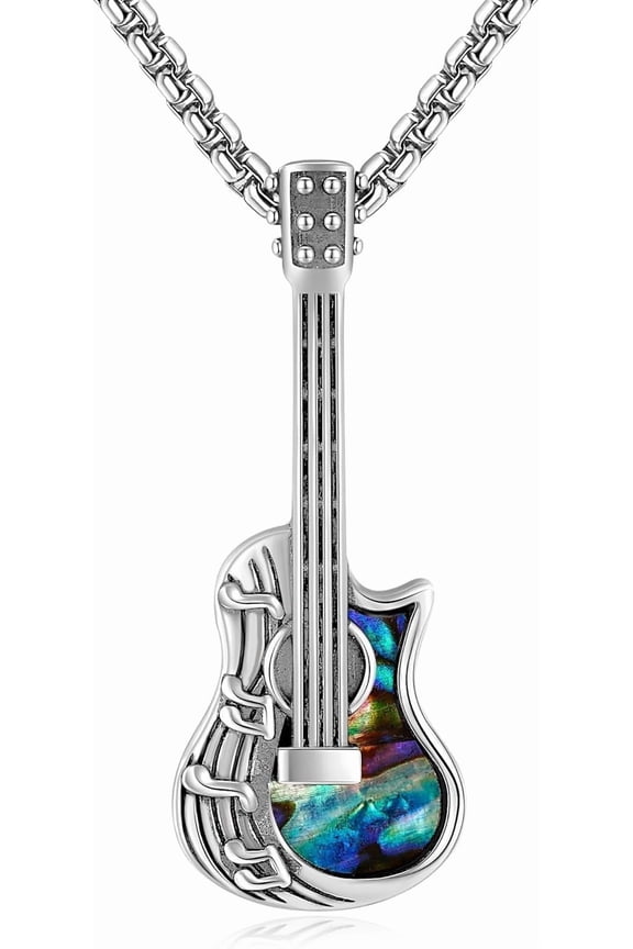 S925 Sterling Silver Music Note/Ballerina/Gymnastics/Guitar/Guitar Pick/Trumpet/Harp Necklace Musical/Dance Jewelry Gifts for Women Men Music Lover