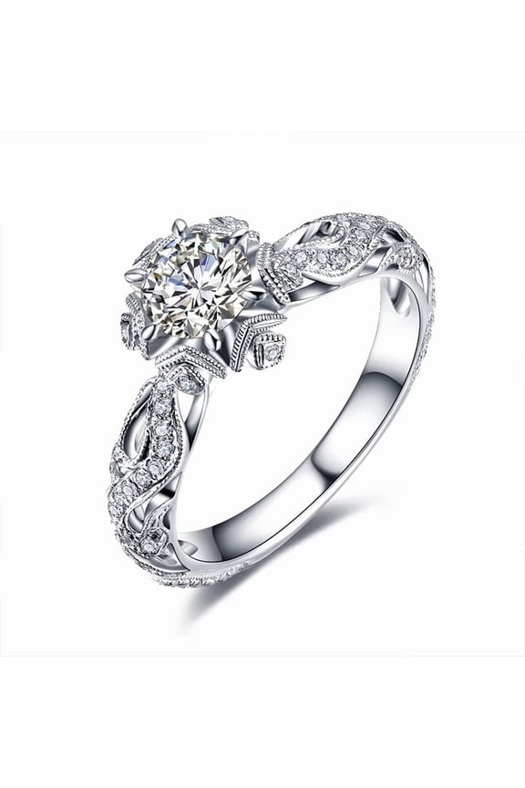 S925 Sterling Silver Natural Diamond Ring Women Fine Solid Silver 925 Jewelry Anillos Mujer Bizuteria Gemstone Ring