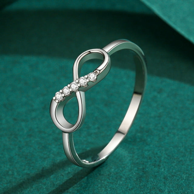 S925 Sterling Silver Niche Design Figure Eight Ring
