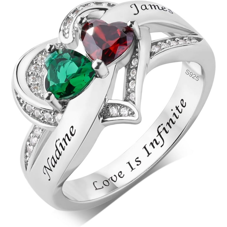 S925 Sterling Silver Promise Ring for Her Personalized