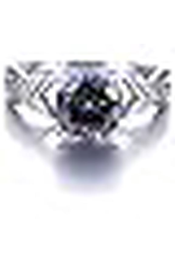 S925 Sterling Silver Rings 8x8mm Simulated Rainbow Topaz Promise Ring | Solitaire Ring | Open Heart Band Rings for Women | Silver Rings for Women