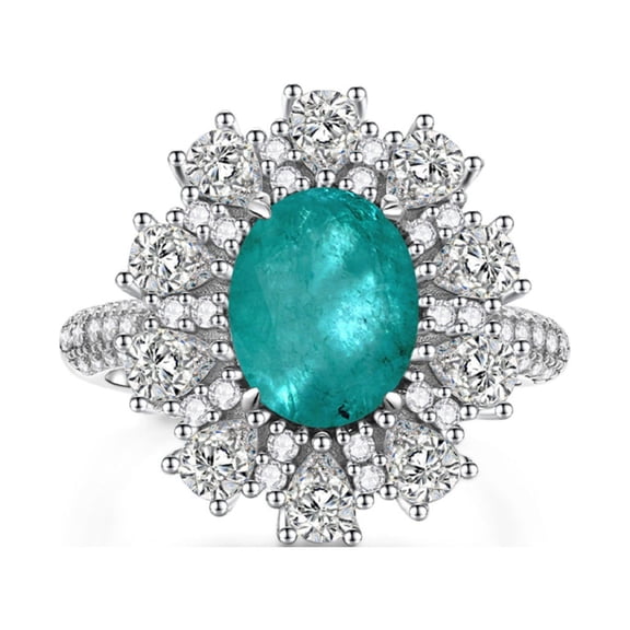 S925 Sterling Silver Rings for Women Oval 8*10mm Zircon Eternity Wedding Band Stylish Hypoallergenic Personalized Promise Engagement Rings