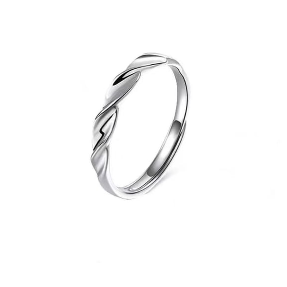 S925 Sterling Silver Shining Galaxy Couple Ring Light Luxury Niche Ins Style High-end Meaning Mobius Couple Ring