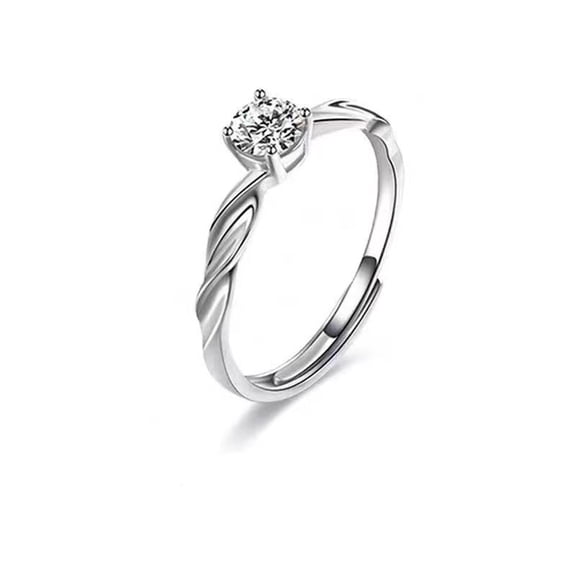 S925 Sterling Silver Shining Galaxy Couple Ring Light Luxury Niche Ins Style High-end Meaning Mobius Couple Ring