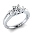 thumbnail image 1 of S925 Sterling Silver color Ring for Women Natural Topaz Gemstone Silver 925 Jewelry Wedding Ring, 1 of 1