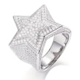 thumbnail image 1 of S925 silver 18K gold plated moissanite pentagram ring for men and women Gift for your boyfriend, 1 of 6
