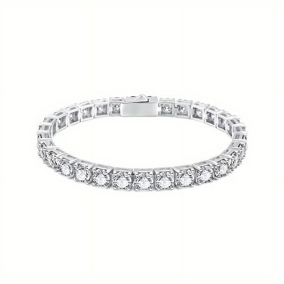 S925 silver with 18K gold plated 1 carat moissanite tennis bracelet for men and women