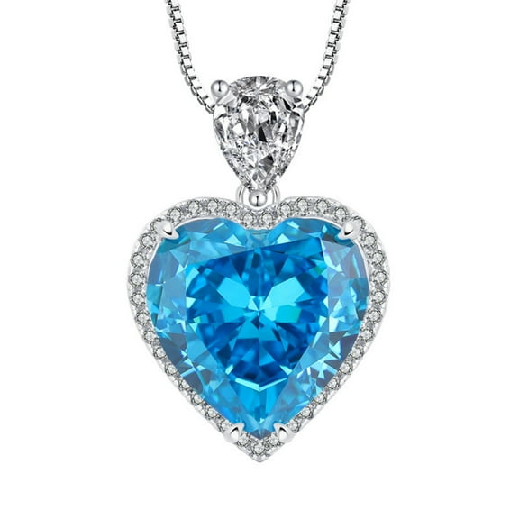 S925 sterling silver artificial high carbon diamond 15*15  Papalacha Love heart Eternal Pendant
