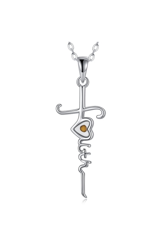 S925 sterling silver cross abalone Shell Mountain Range necklace Mustard Seed square Celtic Heart Belief jewelry