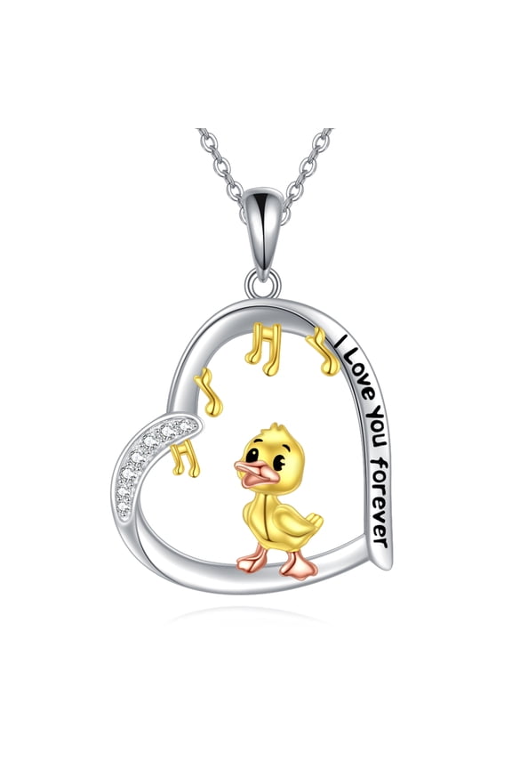 S925 sterling silver duck necklace as Jewelry gift for Women