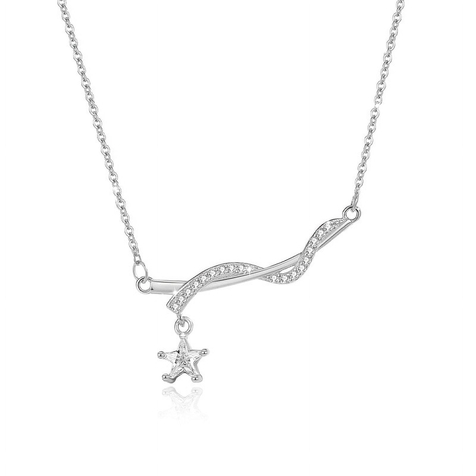 S925 sterling silver star winding necklace women's light luxury niche