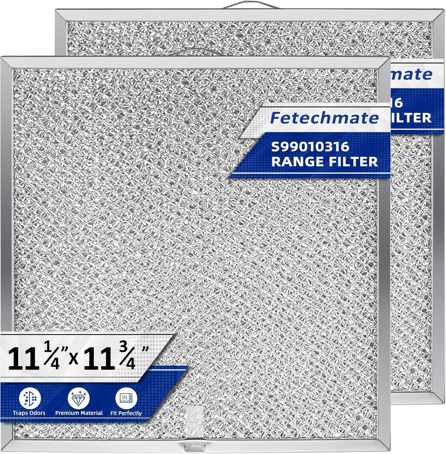 S99010316 99010316 Range Hood Grease Filter 11-1/4" x 11-3/4" Fit for Br-oan Nu-tone Ken-more Range Stove by Replace 990721400A, 990721400, WA65AF, NTK7450000 2 PACK