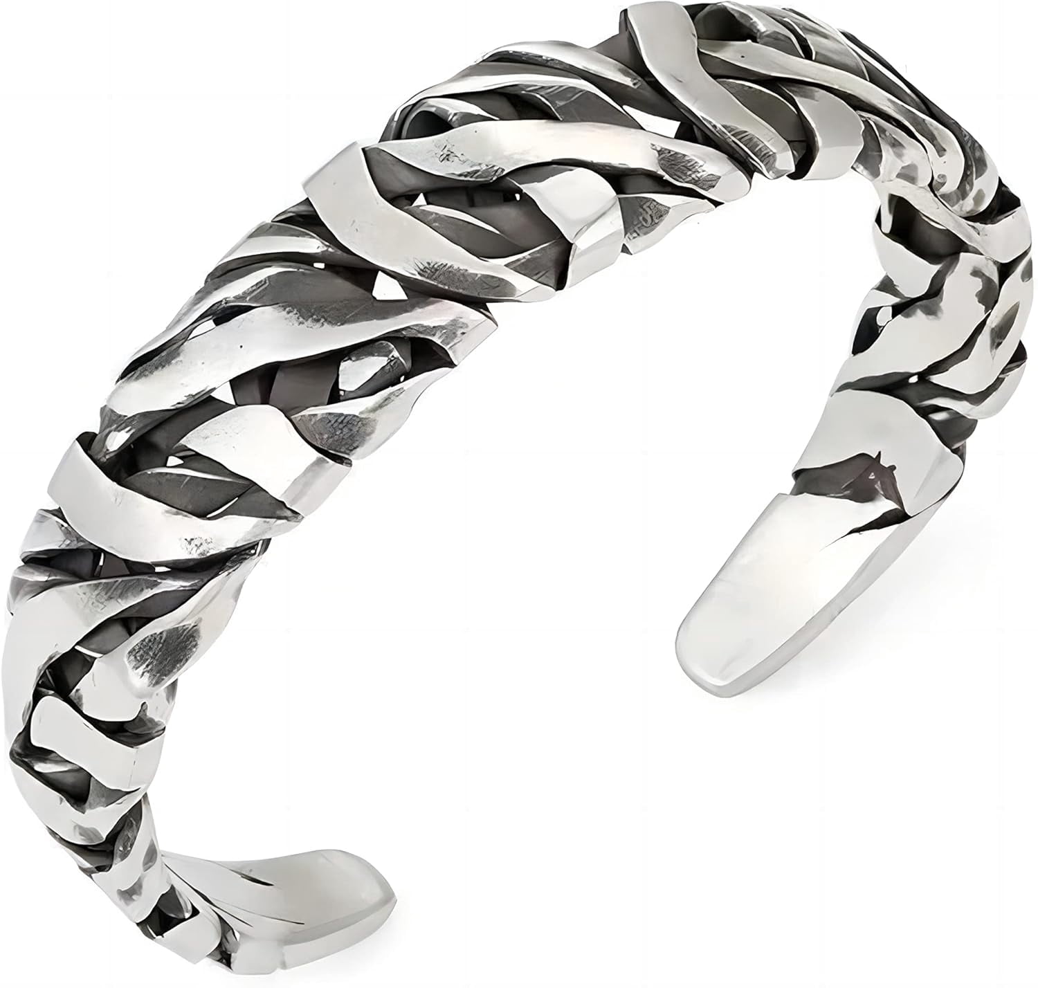 HAQUIL Stainless Steel Feather Cuff Bracelet - Native American Inspired Jewelry For Men & Women