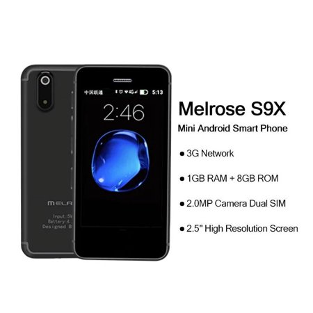 S9X Android 6.0 Ultra-slim Mini Smartphone 2.5 Inch 1G RAM 8GB ROM Quad Core Bluetooth Camera WiFi Small Cell Phones
