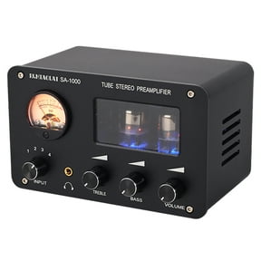 SA-1000 Audiophile Tube Preamplifier Audio Electric Tube Amplifier 4 Inputs 2 Outputs Audio Interfaces Lossless Audio Switching Amplifier Built-in 5532 Chip