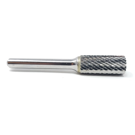 SA-4 Double Cut Cylindrical 7/16" x 1" Carbide Burr Bur Tool Die Grinder Bit 1/4" Shank