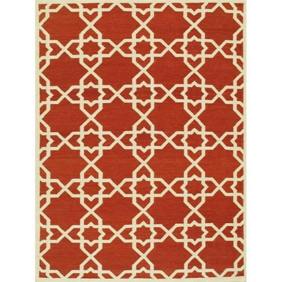 SA-6138 Sahara Area Rug 10 x 14 ft. - Orange With Ivory