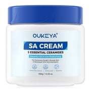 OUKEYA Moisturizing Body Lotion for Dry & Bumpy Skin with Ceramides & Salicylic Acid, 12.35 oz