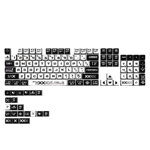 SA Height Pudding Keycap Set 125 Keys, Floral Print Collection PBT 5-Side Dye-Sublimation Bottom Glow Keycaps