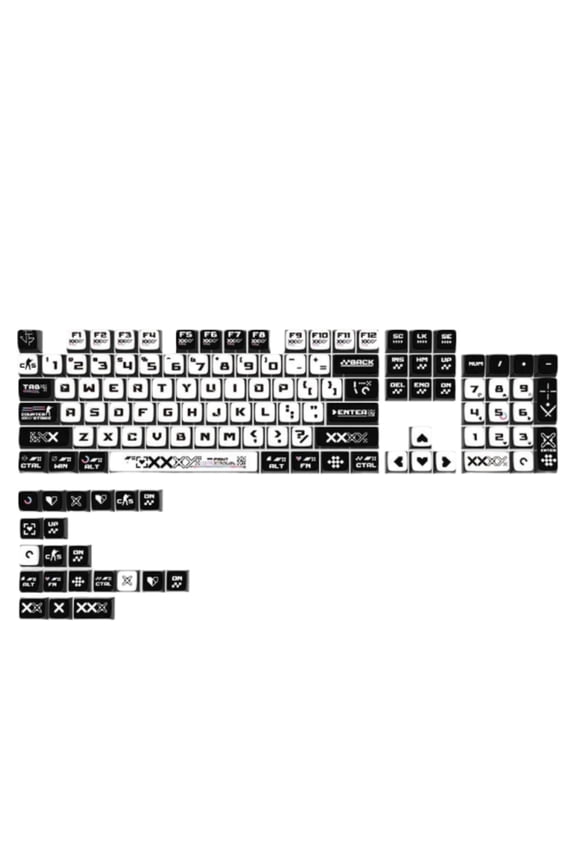 SA Height Pudding Keycap Set 125 Keys, Floral Print Collection PBT 5-Side Dye-Sublimation Bottom Glow Keycaps