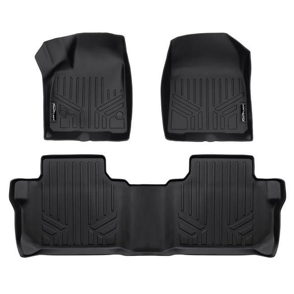 SA0230-P-B0248-P 36 x 5 x 28 in. Custom Fit Floor Mats 2 Row Liner Set for 2019-2022 Chevrolet Blazer, Black